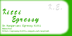 kitti egressy business card